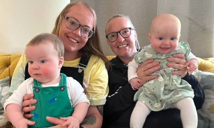 Amelia and Helen with Edith and Douglas