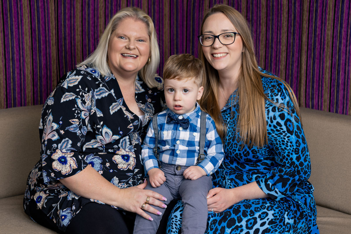 Chloe and Matthew with Louise Brown