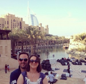 Us in Dubai, 2012, where we went on holiday to get over our first IVF failure