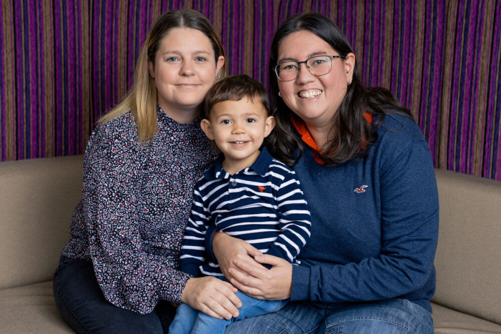 Jess and Fran with Nathan