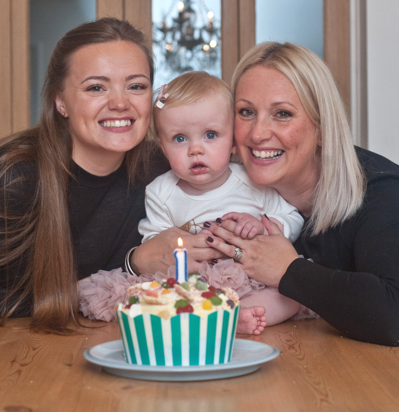 Joanne with her daughters Chanelle and Edie