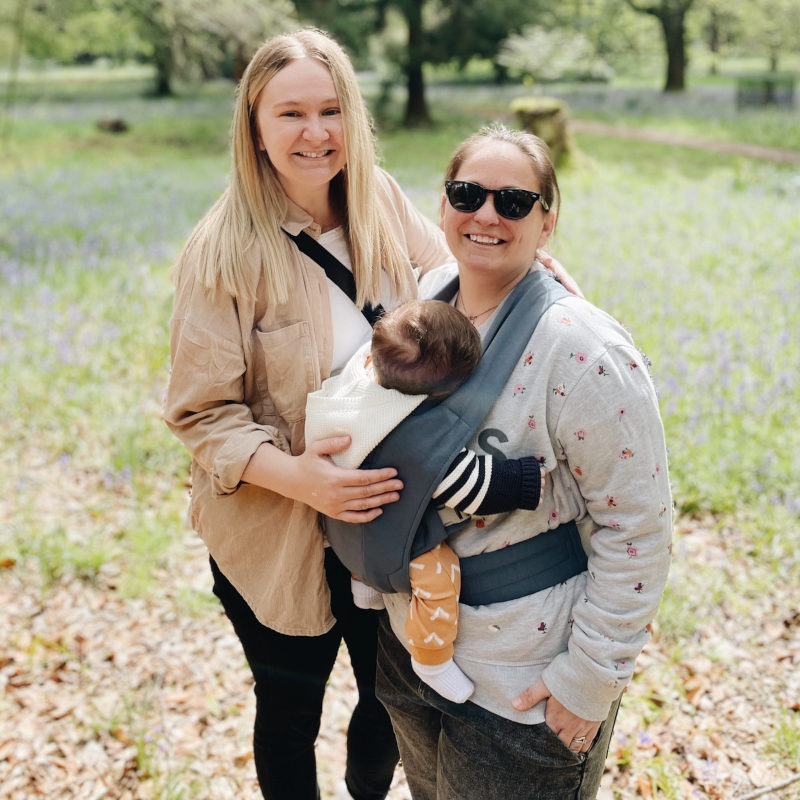 Kate and Keri with Luca. IVF can be more cost-effective than IUI for same-sex couples