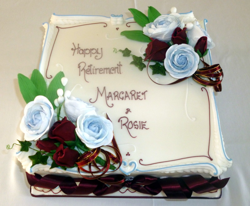 Rosie and Margaret's retirement cake