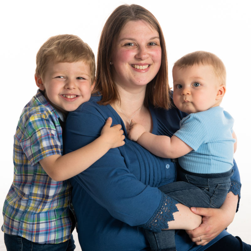 Shelley with Vinny and Rowan premature ovarian failure