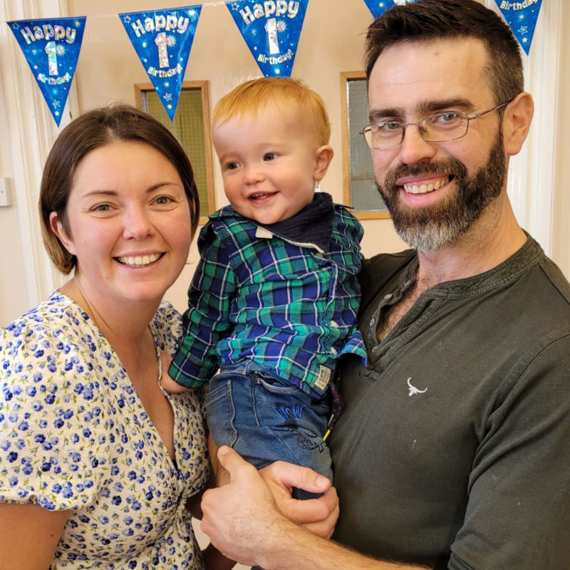 Stephanie and Gordon with Drew